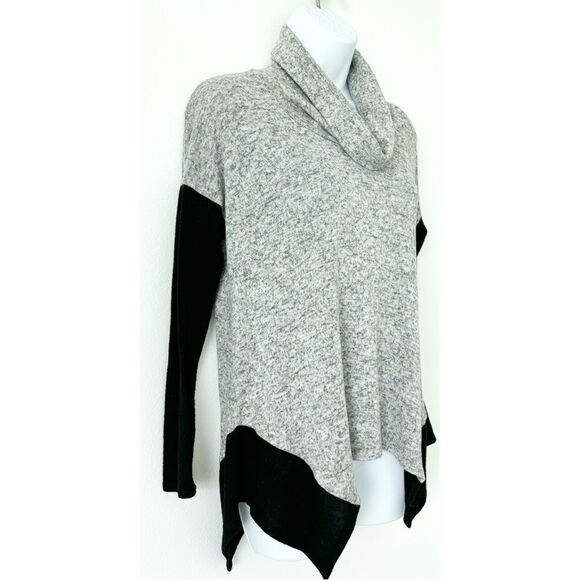 Design Lab Gray Black Cowl Neck Knit Flowy Tunic Top | Size XS - Picture 5 of 7